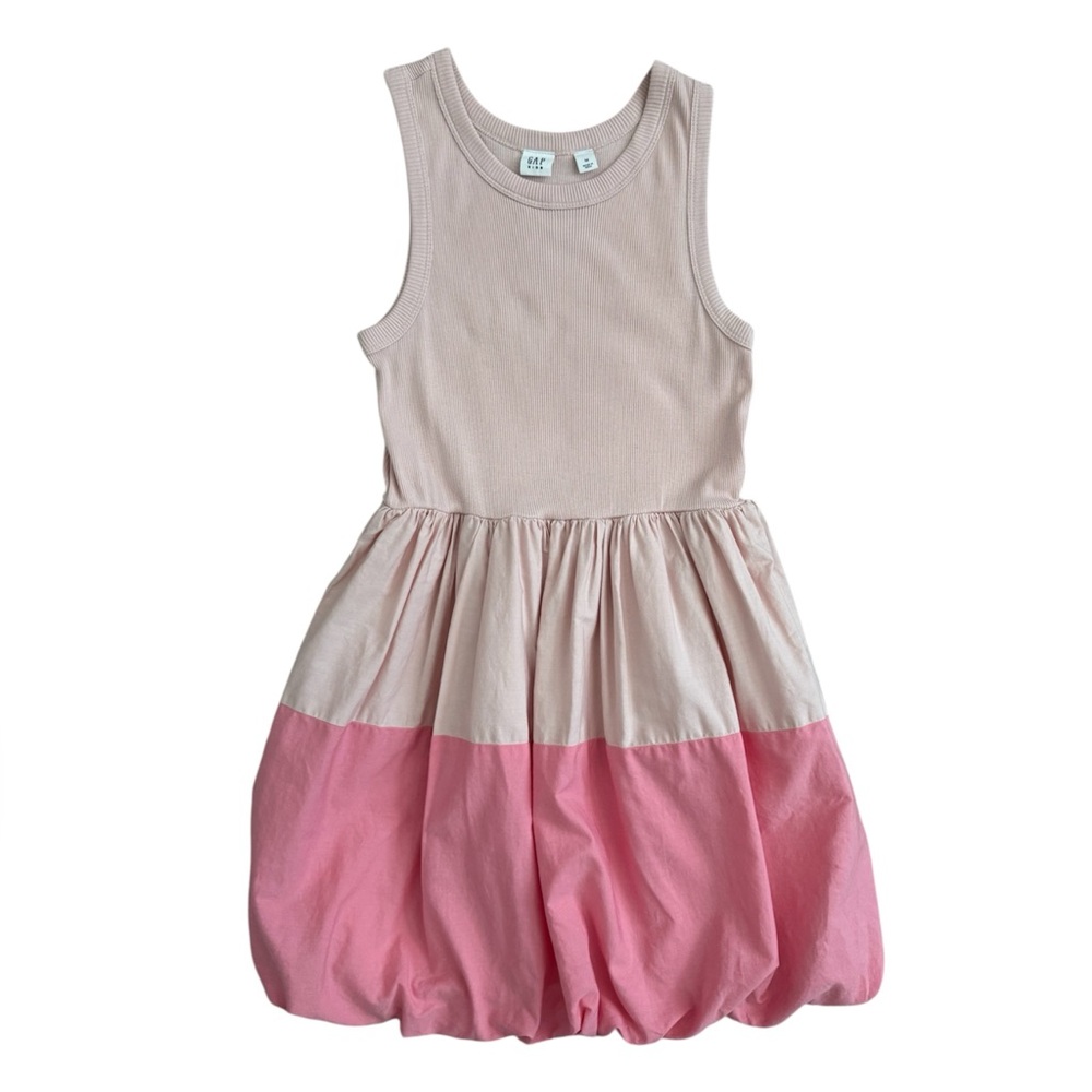 GAP Girl’s Mixed Media Pink Bubble Dress Size M (8)